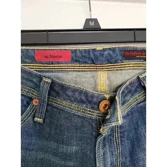 AG Adriano Goldschmied The Merlot Flare Denim Jean Size 30R - Picture 3 of 6